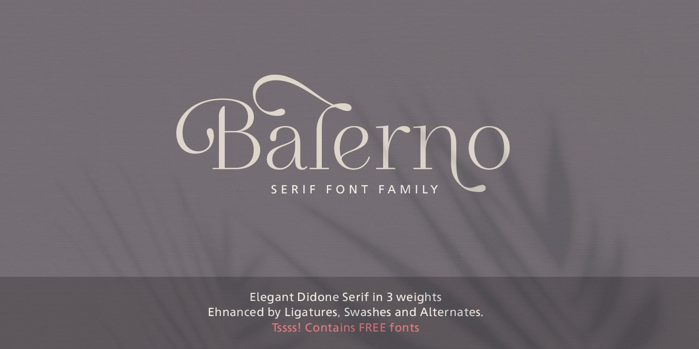 Balerno Serif Font preview